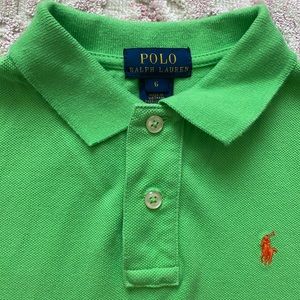 Boys green polo
